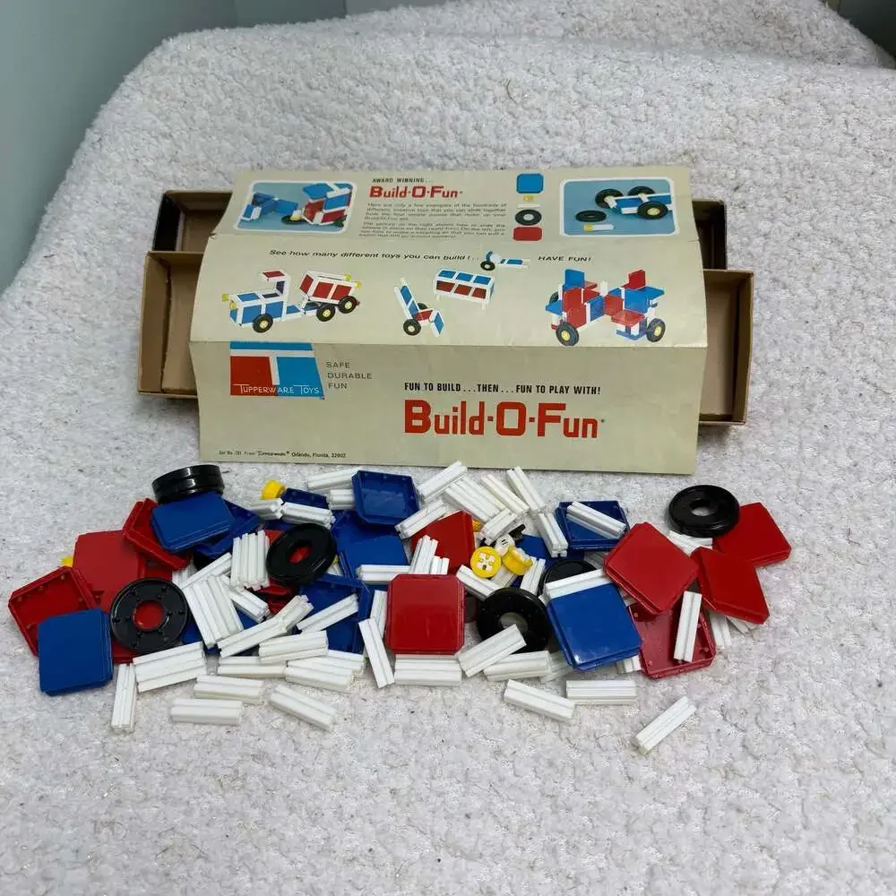 Vintage 1965 Tupperware Tupper Toys Build-O-Fun Set No. 101 Original Box